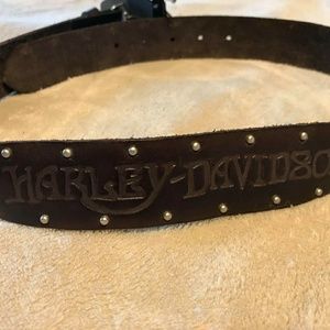 NWT Harley Davidson  Leather Belt. Measures 37”
